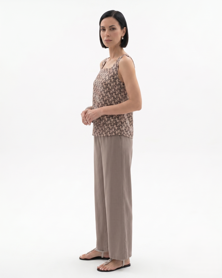 Elise Mode Dames Mouwloze Set Relaxed Fit