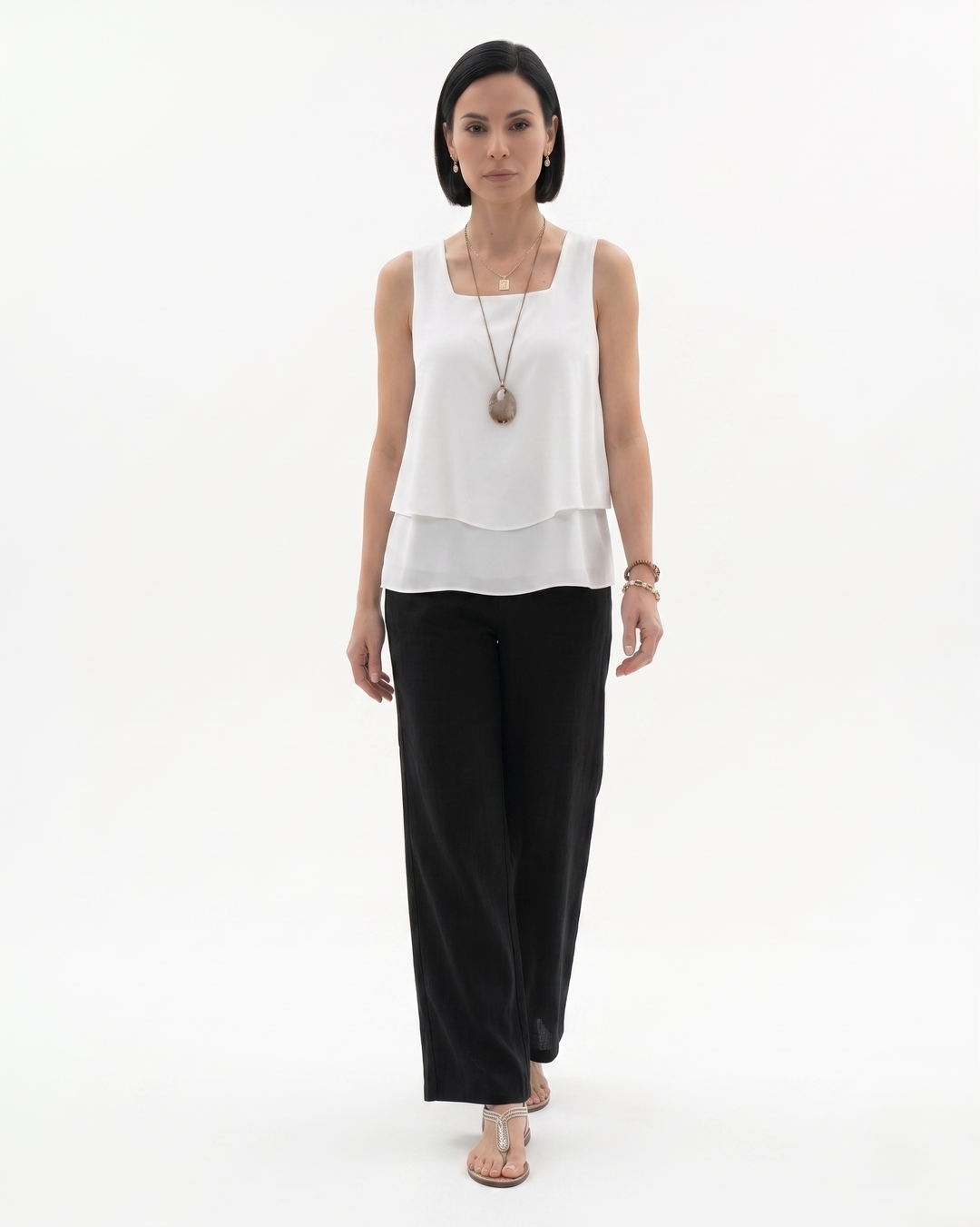 Elise Mode Dames Mouwloze Set Relaxed Fit