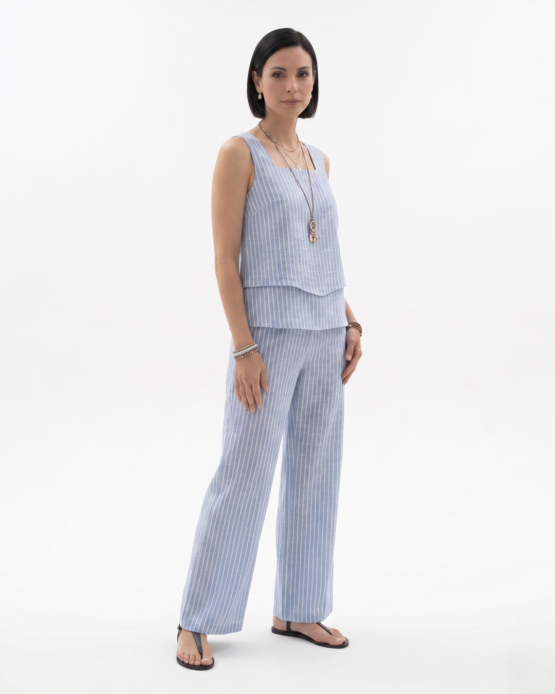 Elise Mode Dames Mouwloze Set Relaxed Fit