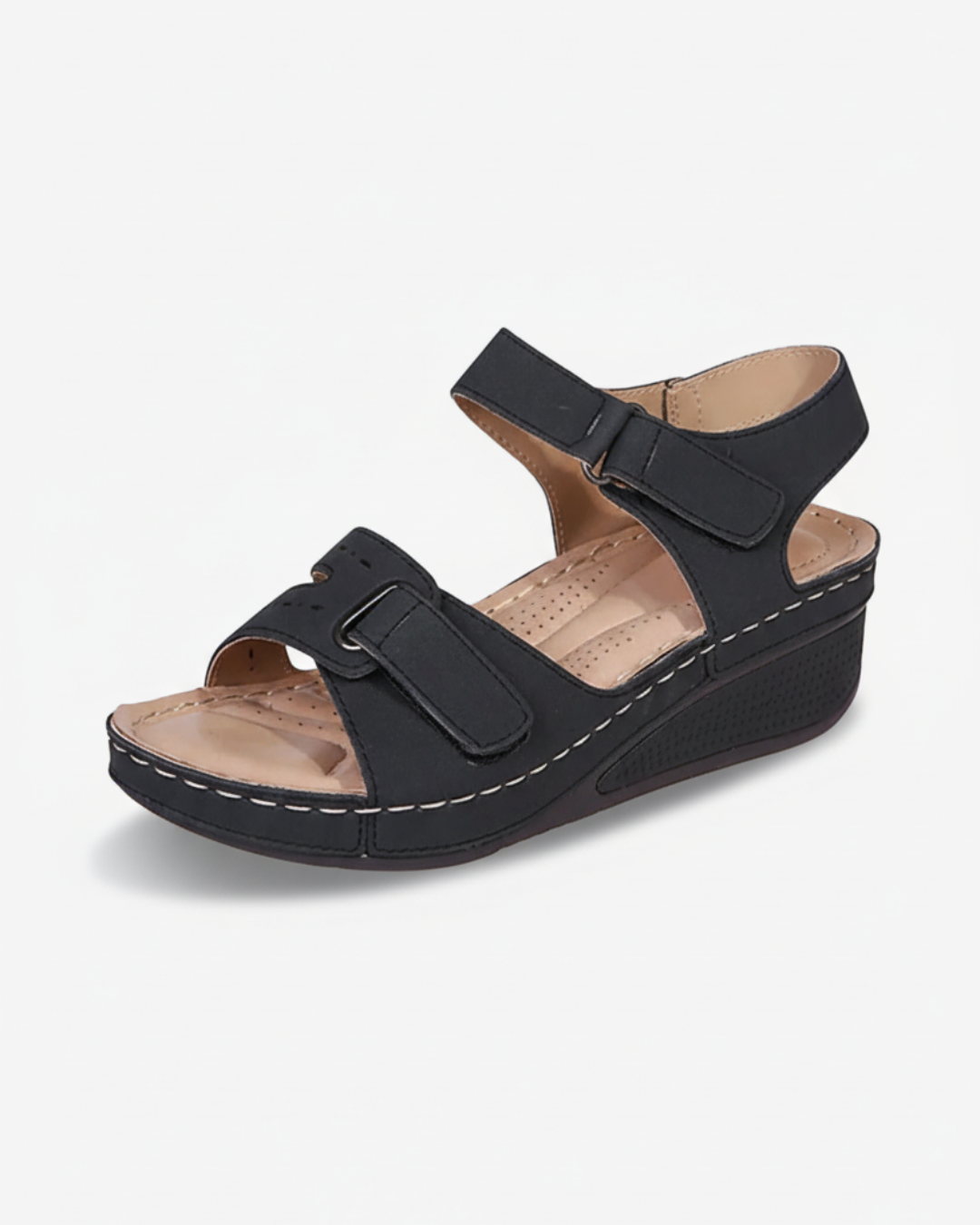 EliseMode Dames Sleehak Sandalen Dubbele Verstelbare Band