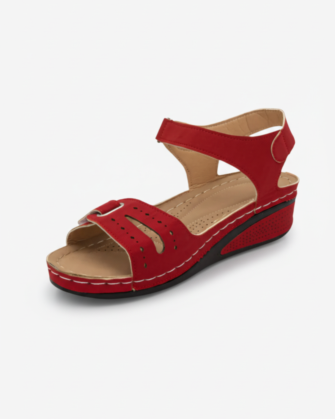 EliseMode Dames Sleehak Sandalen Dubbele Verstelbare Band