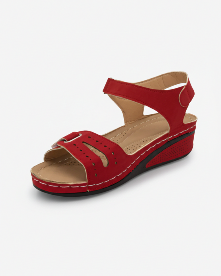 EliseMode Dames Sleehak Sandalen Dubbele Verstelbare Band