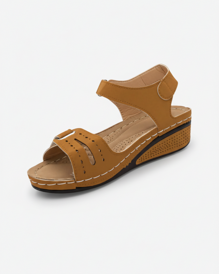 EliseMode Dames Sleehak Sandalen Dubbele Verstelbare Band