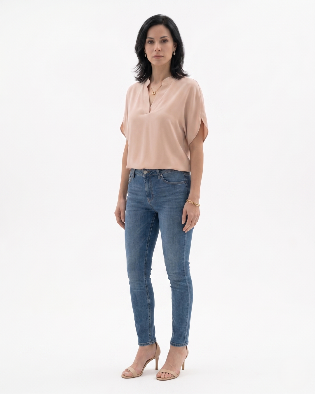 Elise Mode Dames Crêpe Blouse Vloeiend