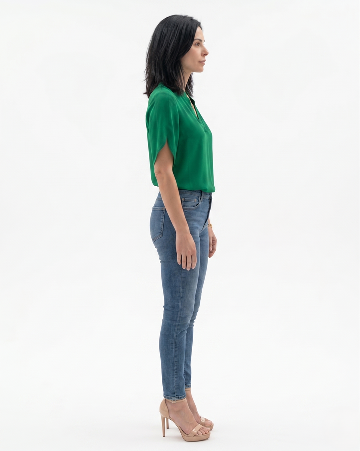 Elise Mode Dames Crêpe Blouse Vloeiend