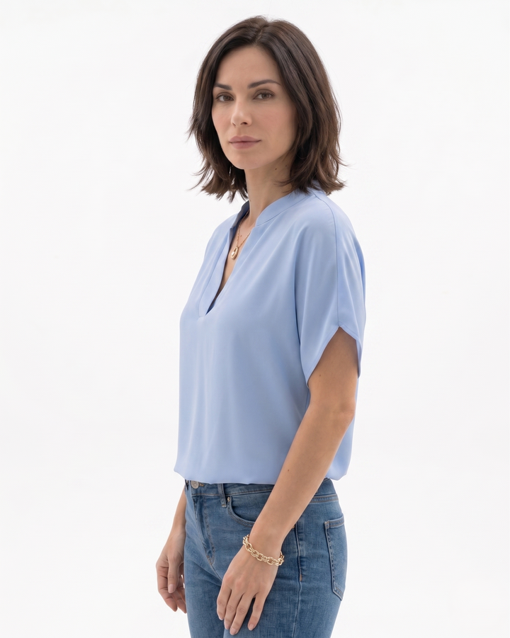 Elise Mode Dames Crêpe Blouse Vloeiend