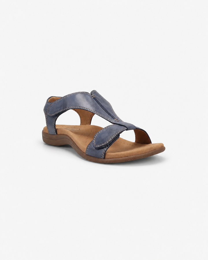 EliseMode Dames Leren Comfort Sandalen Verstelbare Bandjes
