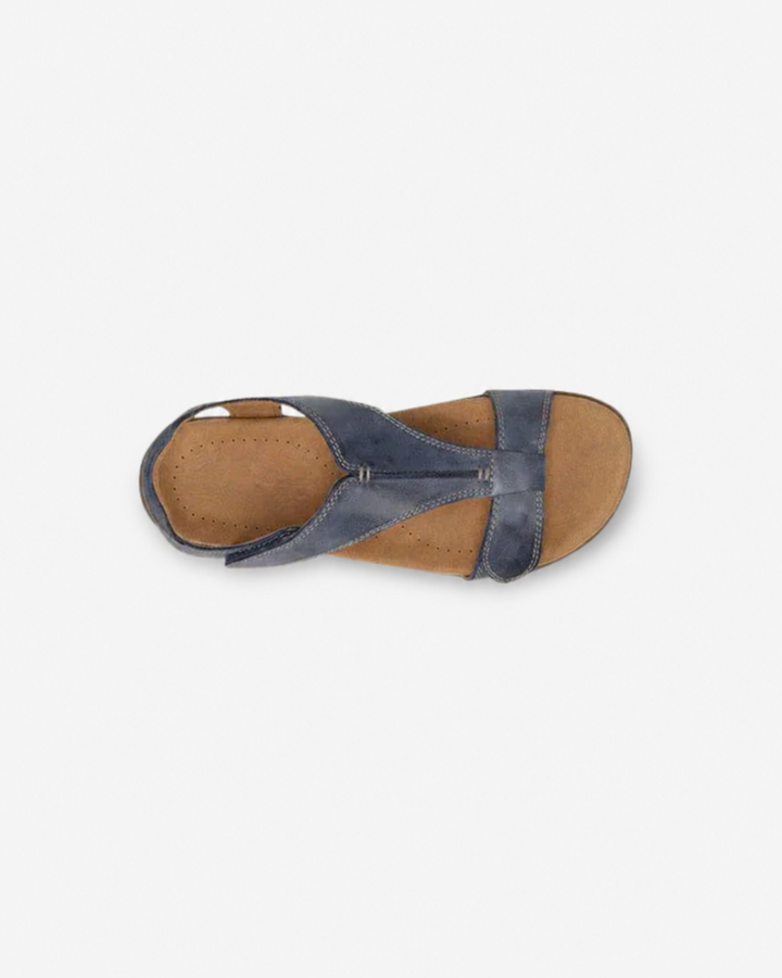 EliseMode Dames Leren Comfort Sandalen Verstelbare Bandjes