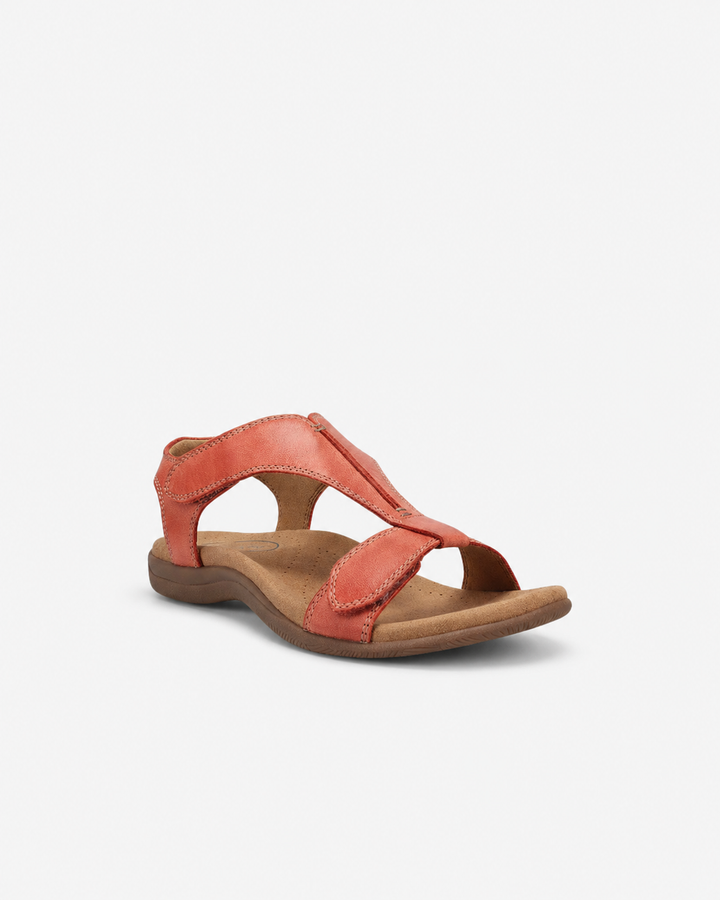 EliseMode Dames Leren Comfort Sandalen Verstelbare Bandjes