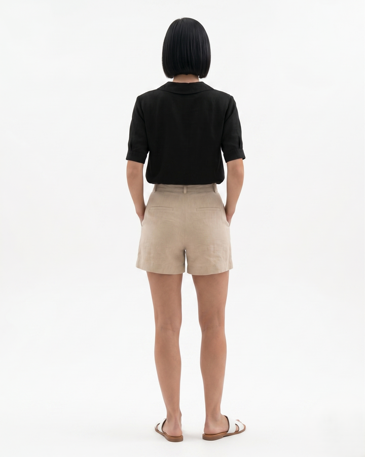 Elise Mode Dames Linnen Blouse Relaxed Fit
