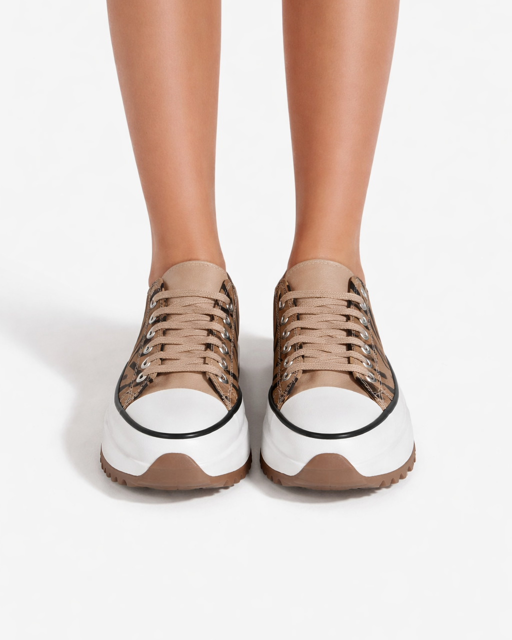Elise Mode Platform Canvas Sneakers