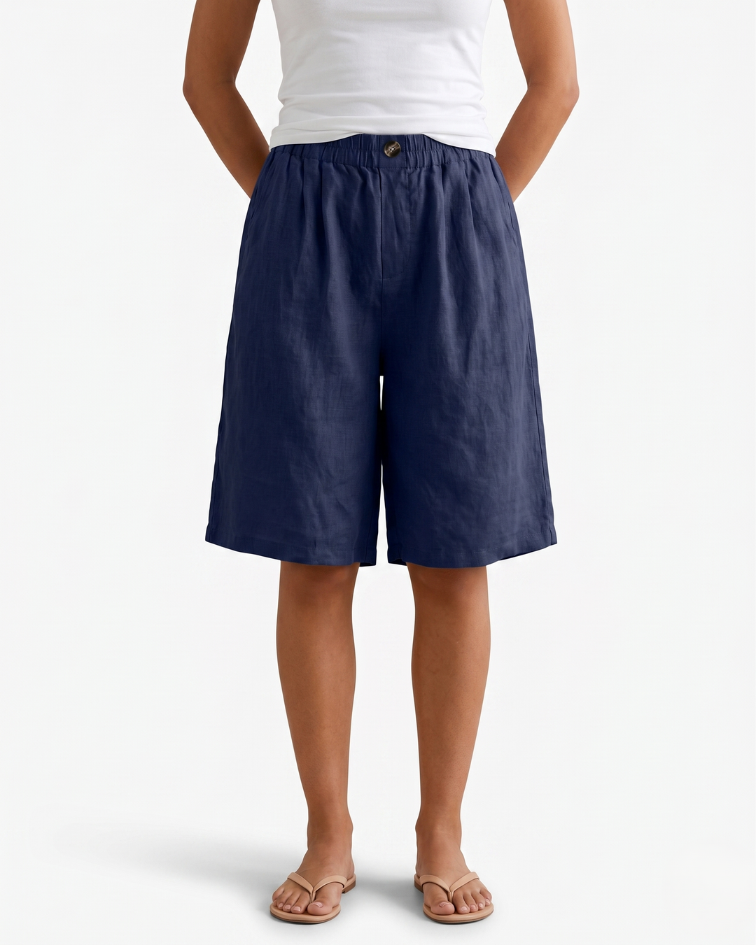 Elise Mode Culotte Short in Navy