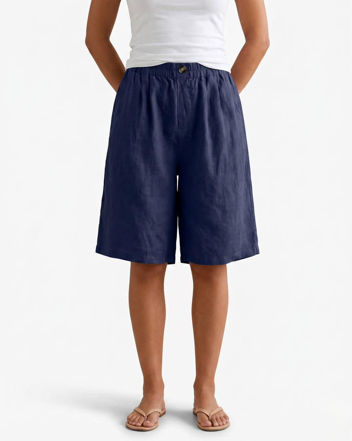 Elise Mode Culotte Short in Navy