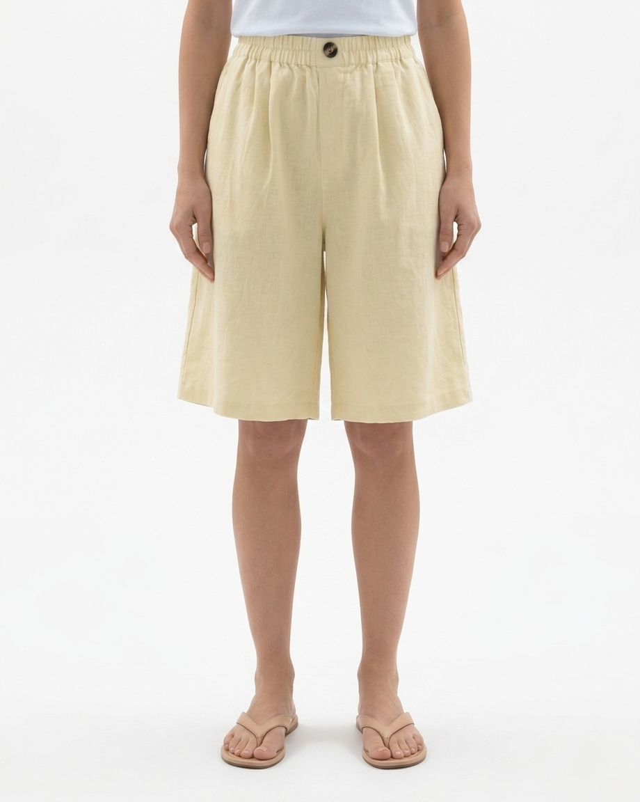Elise Mode Culotte Short in Yellow