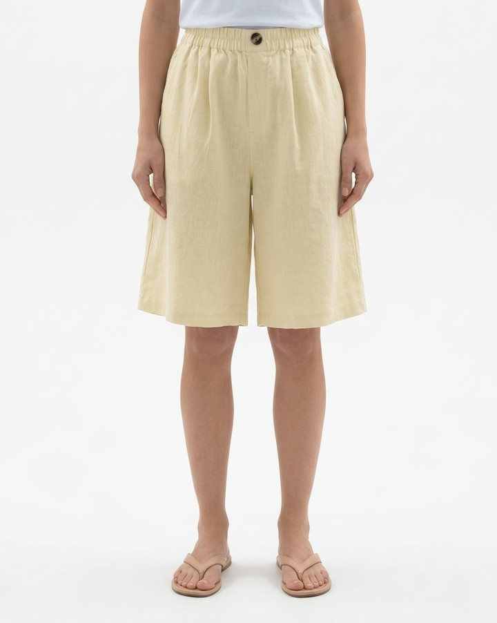 Elise Mode Culotte Short in Yellow