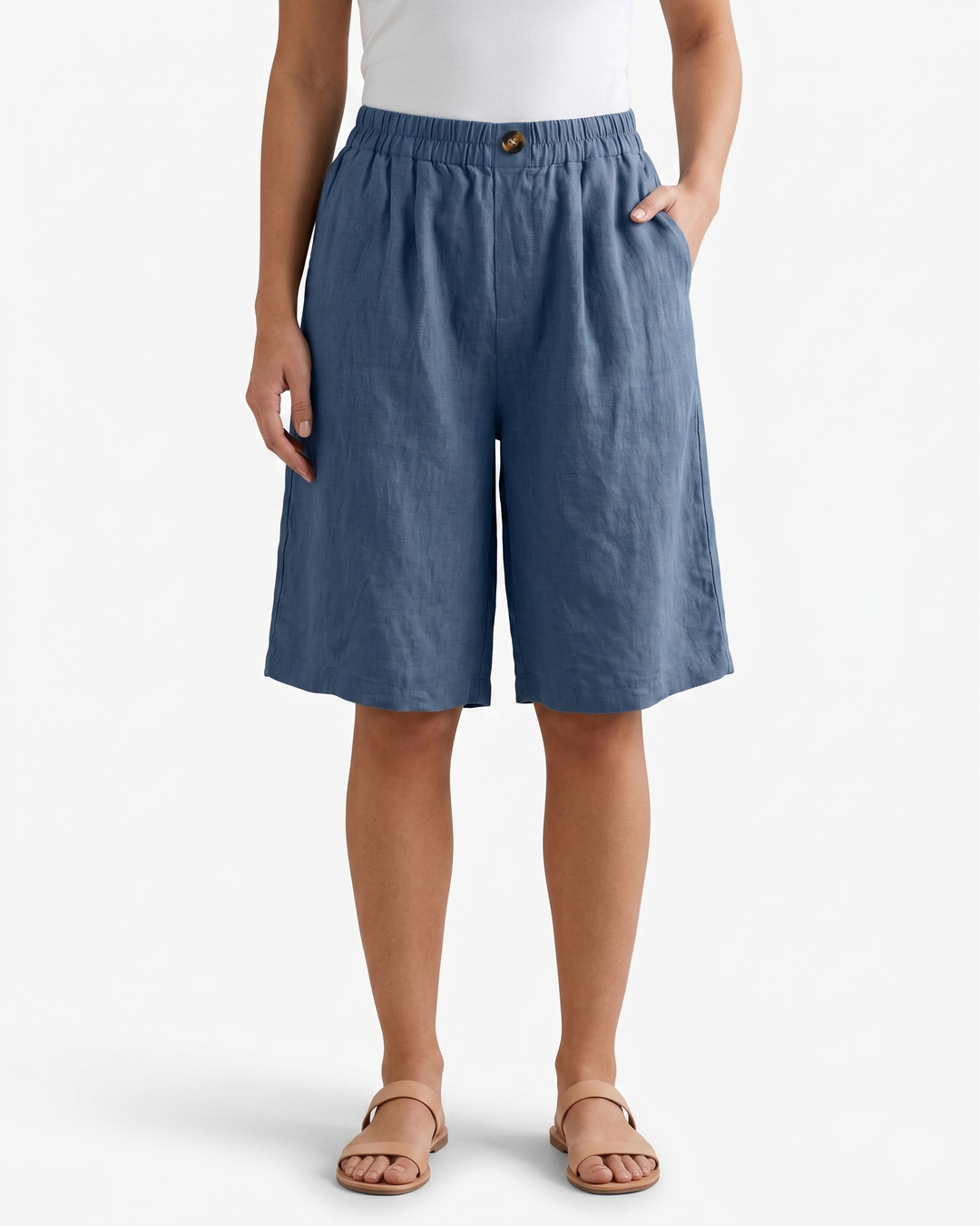 Elise Mode Culotte Short in Blue