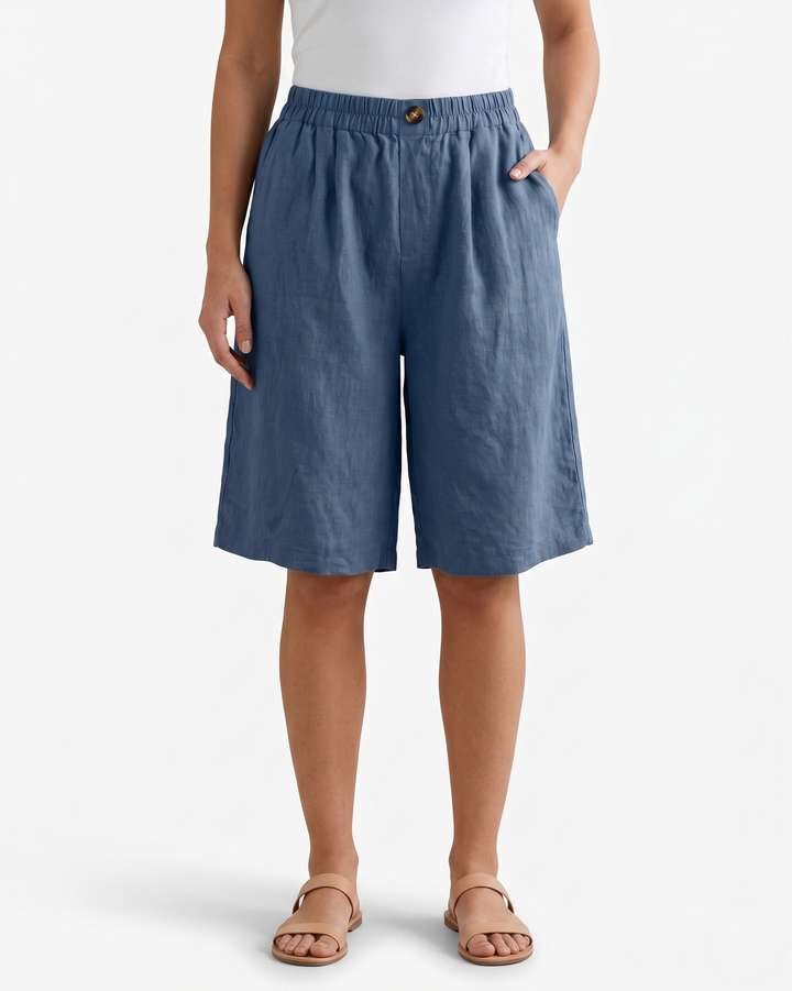 Elise Mode Culotte Short in Blue