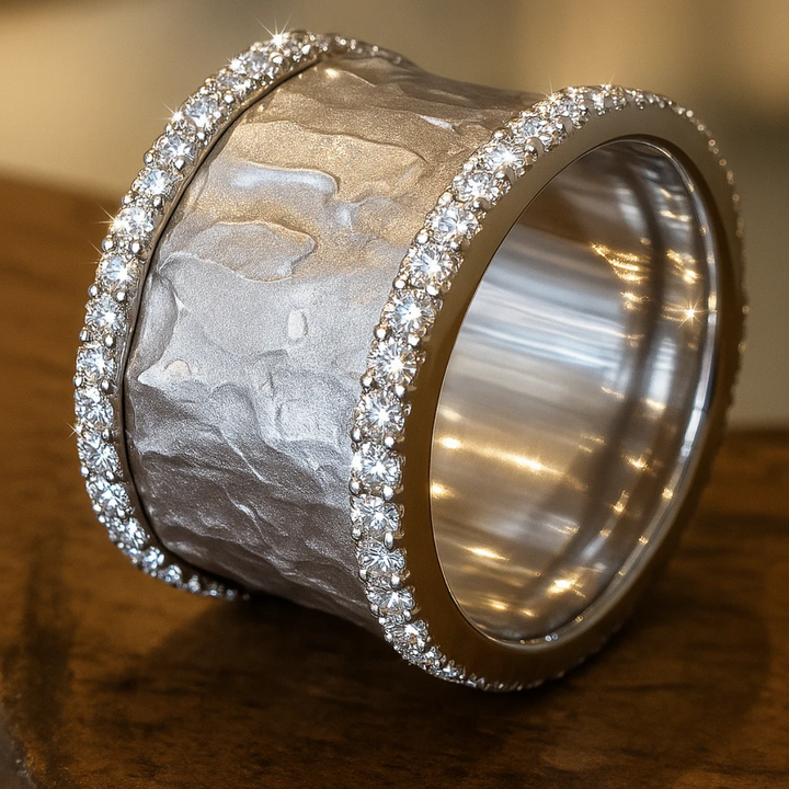 Elise Mode Dames Brede Ring met Zirkonia Randen