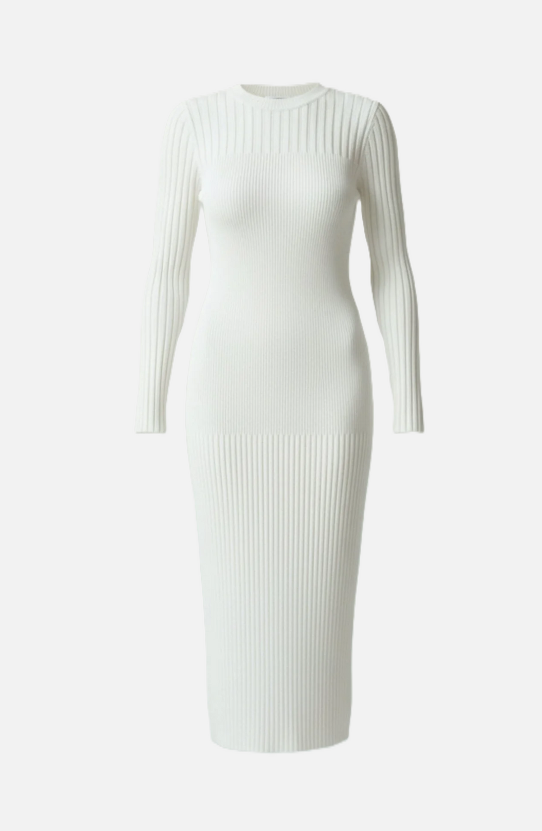Elise Mode Dames Gebreide Bodycon Midi Jurk