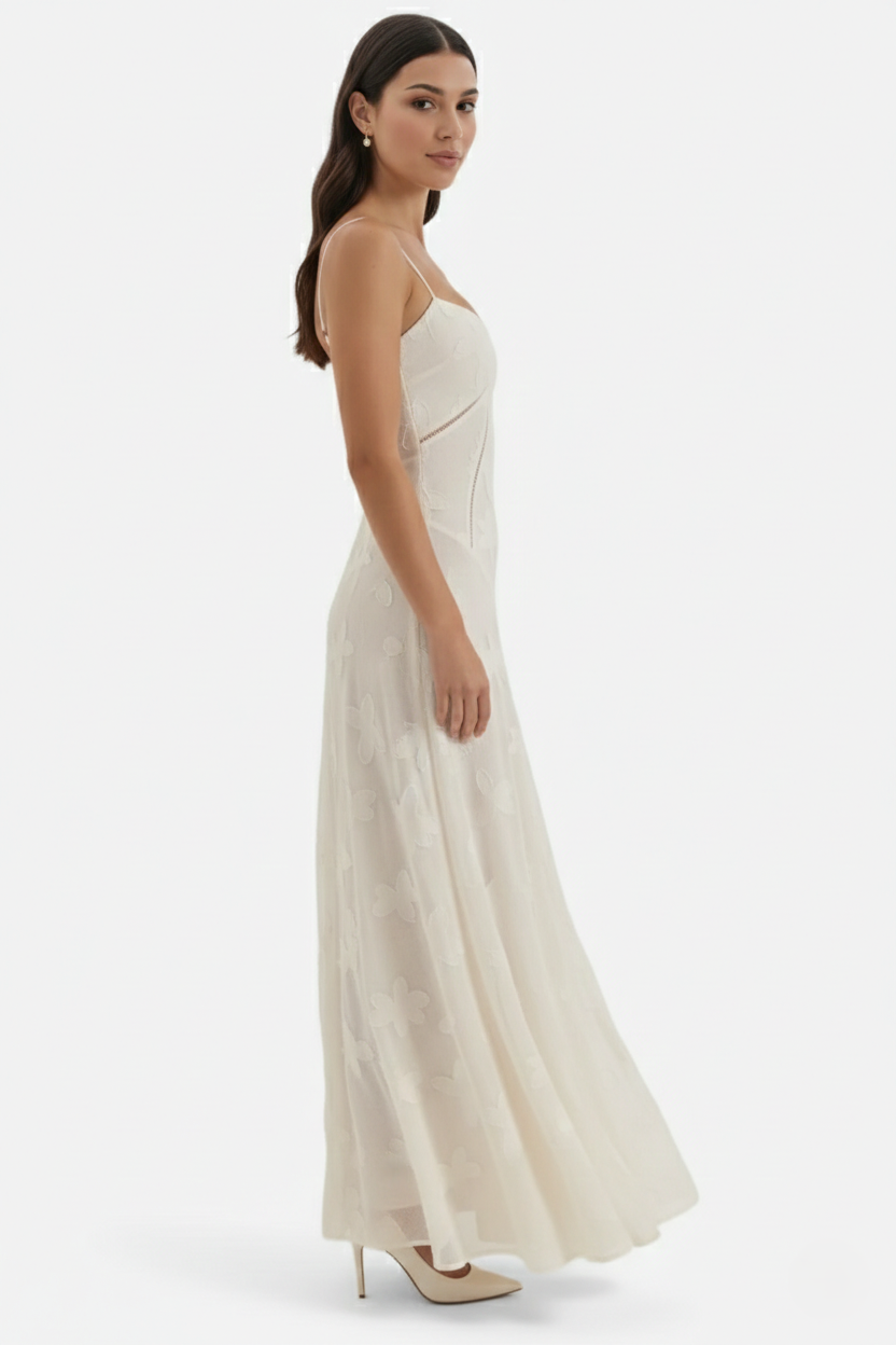 EliseMode Bloemen Slip Maxi Jurk