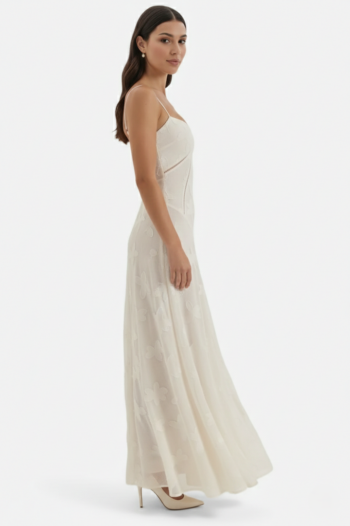 EliseMode Bloemen Slip Maxi Jurk