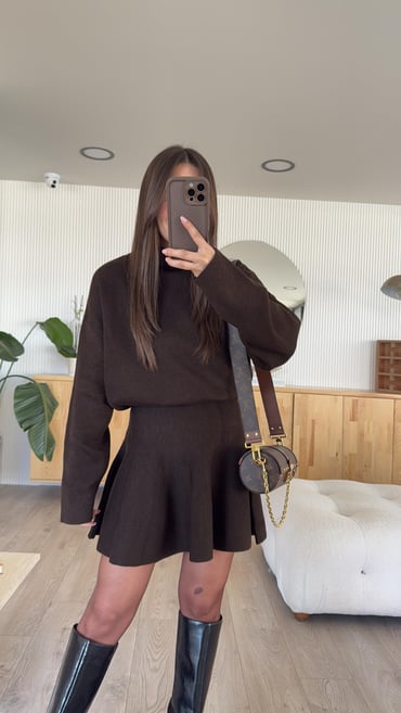 Elise Mode Dames Relaxed Mini Truijurk Tweedelig