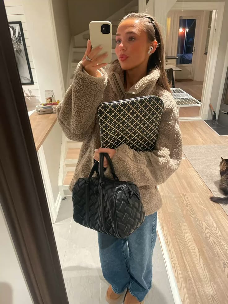 Elise Mode Dames Oversized Teddy Jas met Rits