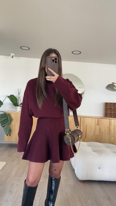 Elise Mode Dames Relaxed Mini Truijurk Tweedelig
