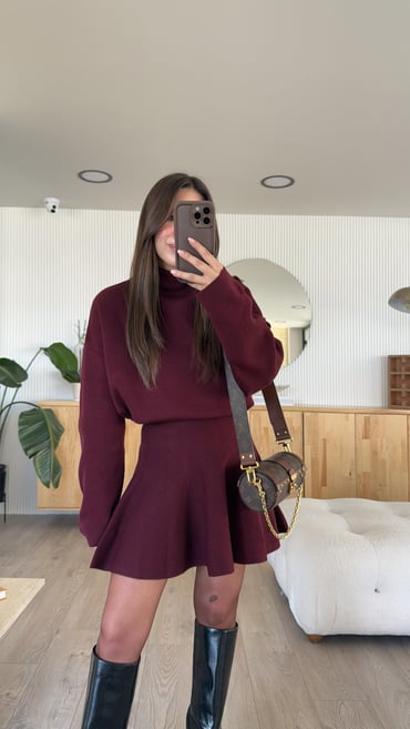 Elise Mode Dames Relaxed Mini Truijurk Tweedelig