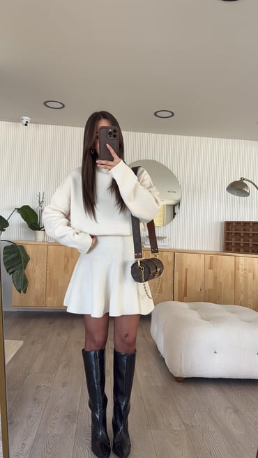 Elise Mode Dames Relaxed Mini Truijurk Tweedelig