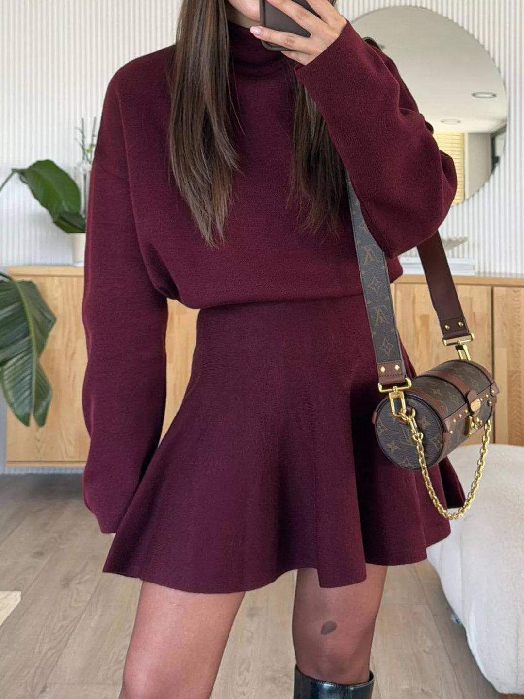Elise Mode Dames Relaxed Mini Truijurk Tweedelig