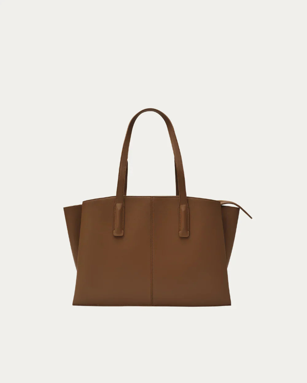 Elise Mode Dames Ruime Shopper met Laptopvak in Lichtbruin