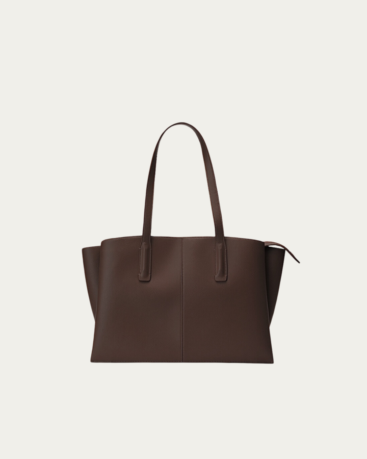 Elise Mode Dames Ruime Shopper met Laptopvak in Donkerbruin