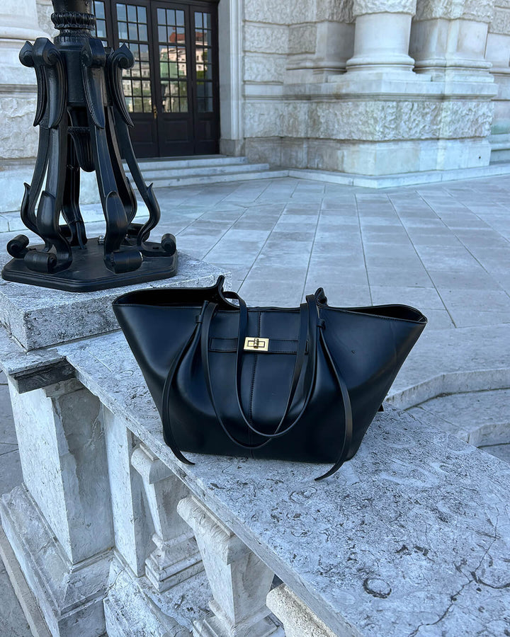 Elise Mode Dames Gestructureerde Shopper Tas