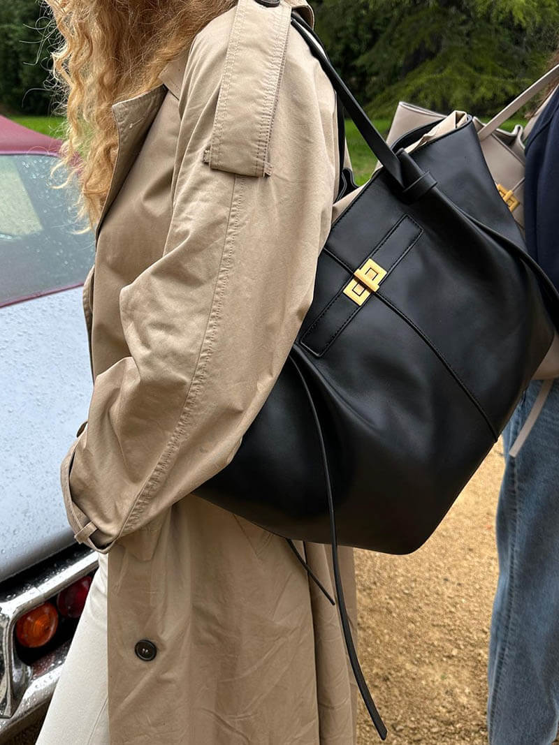 Elise Mode Dames Gestructureerde Shopper Tas