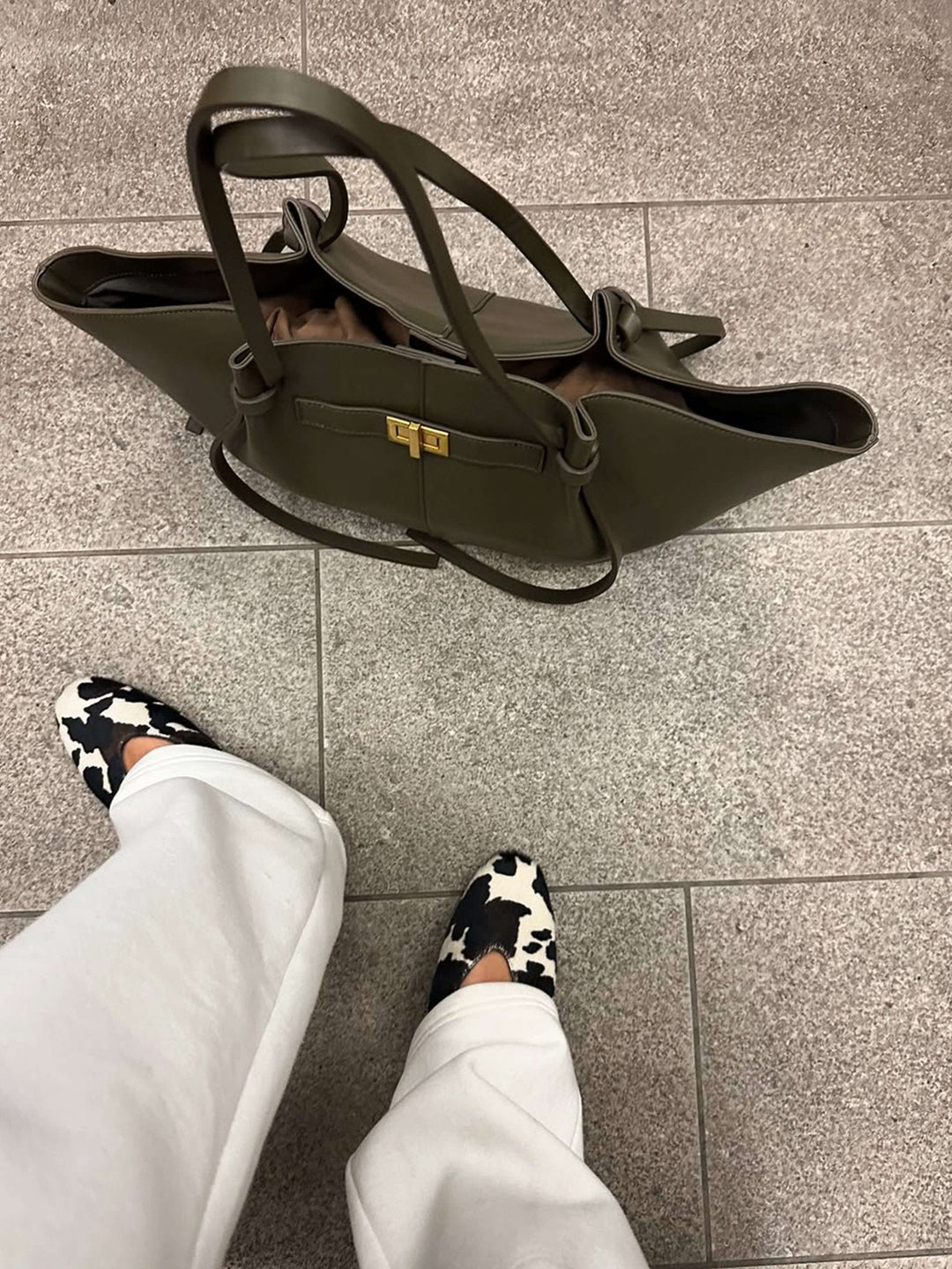 Elise Mode Dames Gestructureerde Shopper Tas