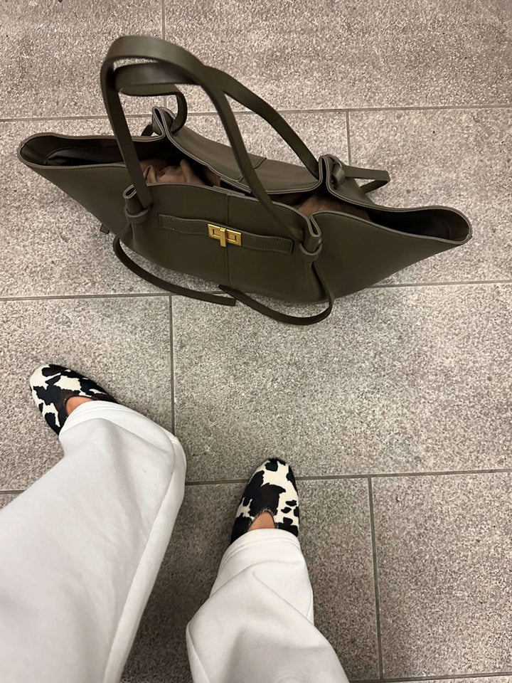 Elise Mode Dames Gestructureerde Shopper Tas