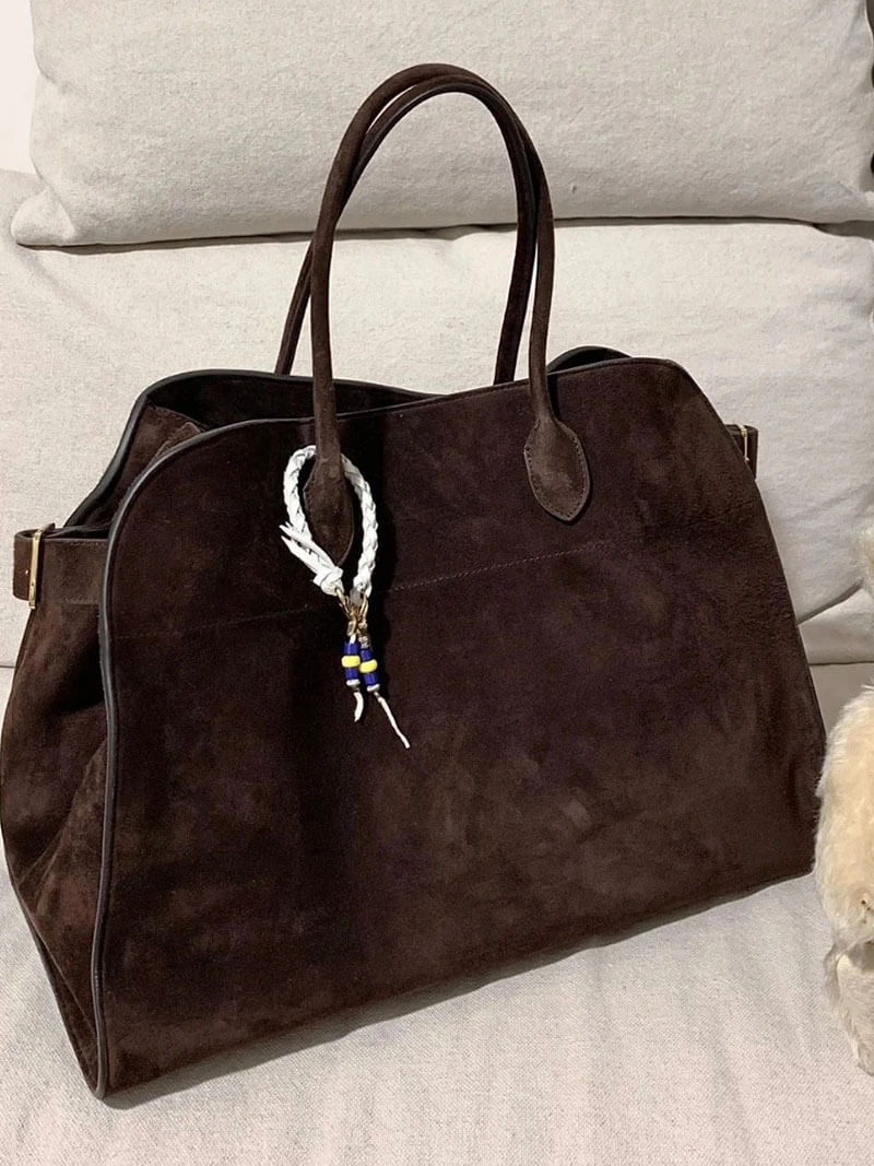 Elise Mode Dames Suède Shopper Tas