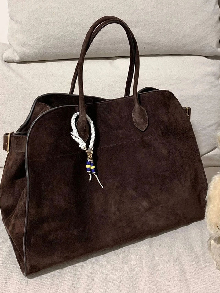 Elise Mode Dames Suède Shopper Tas