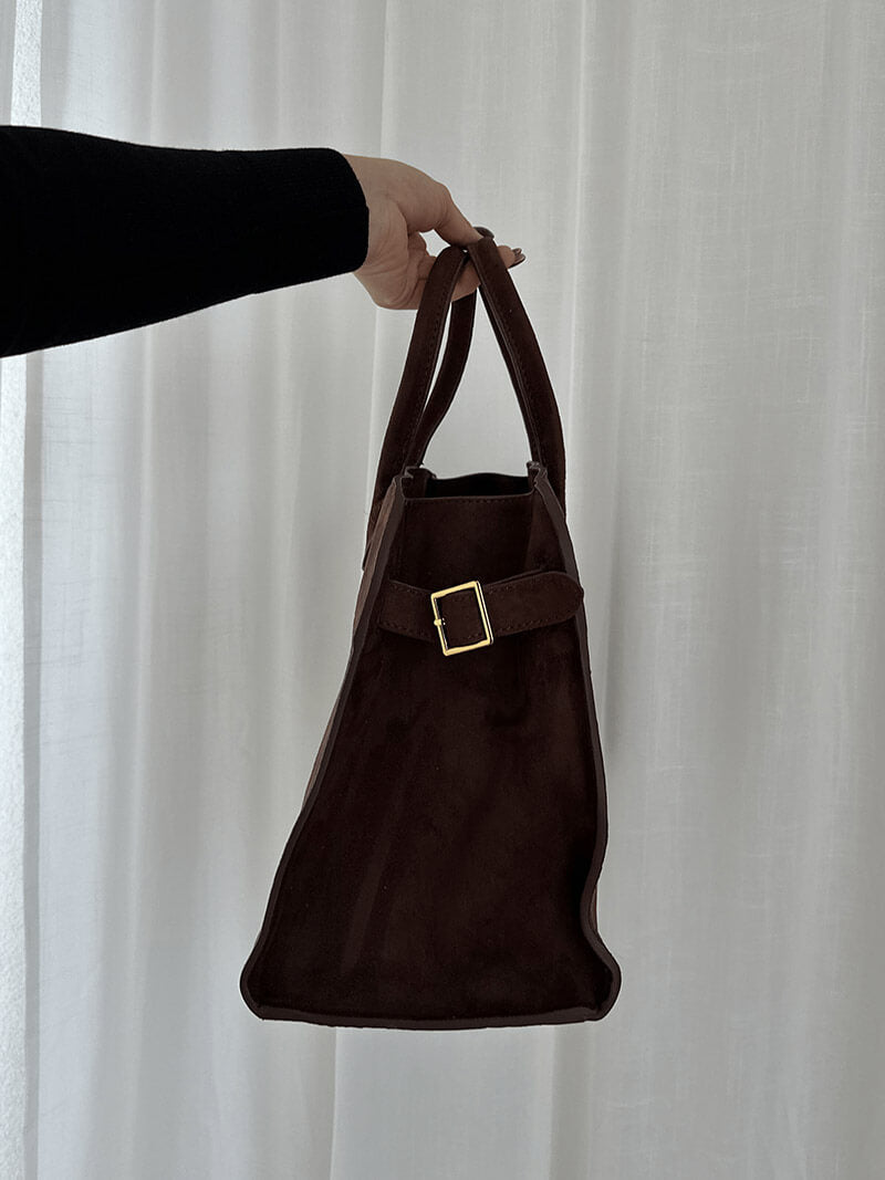 Elise Mode Dames Suède Shopper Tas