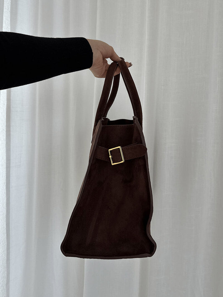 Elise Mode Dames Suède Shopper Tas