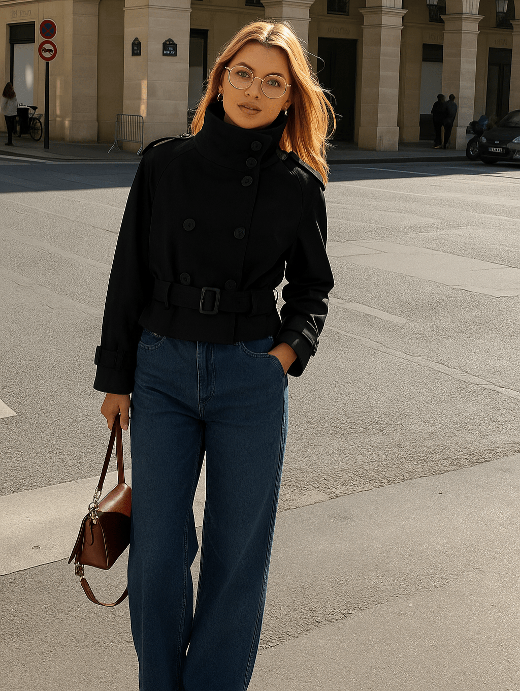 Elise Mode Dames Getailleerde Trenchcoat met Ceintuur