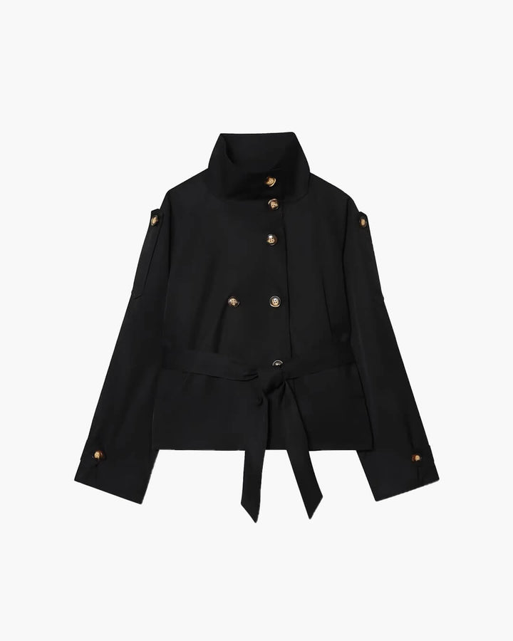 Elise Mode Dames Getailleerde Trenchcoat met Ceintuur