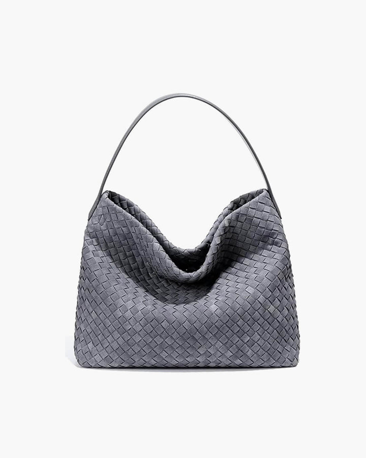 Elise Mode Dames Ruime Suède Tas met Lange Hengsels