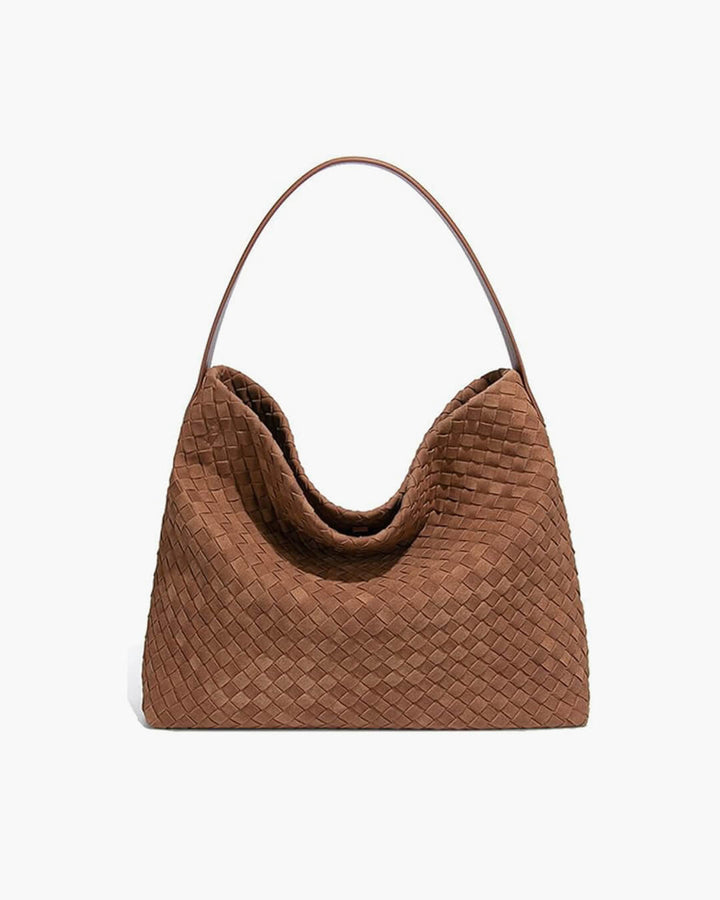 Elise Mode Dames Ruime Suède Tas met Lange Hengsels