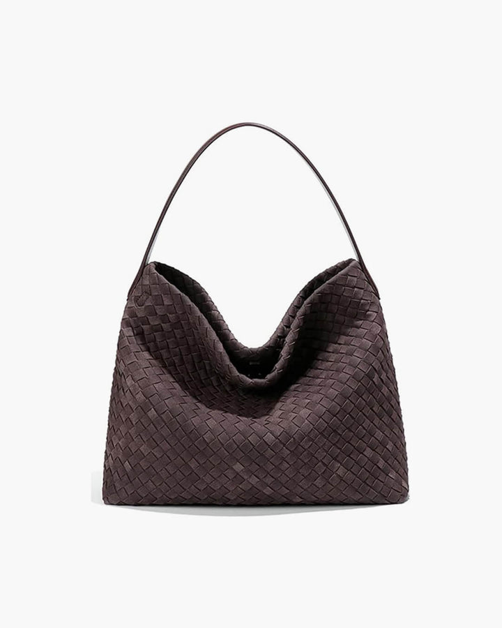 Elise Mode Dames Ruime Suède Tas met Lange Hengsels