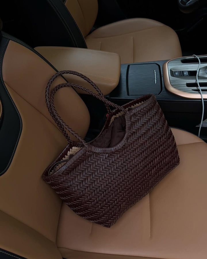 Elise Mode Dames Gevlochten Tas met Handvat
