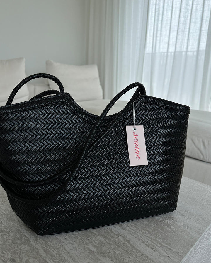 Elise Mode Dames Gevlochten Tas met Handvat