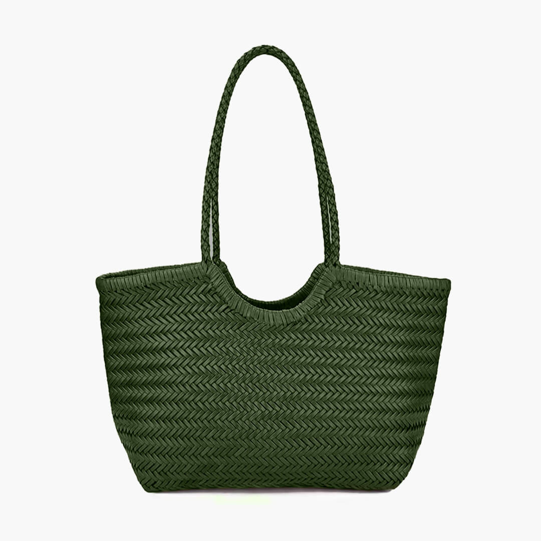Elise Mode Dames Gevlochten Tas met Handvat