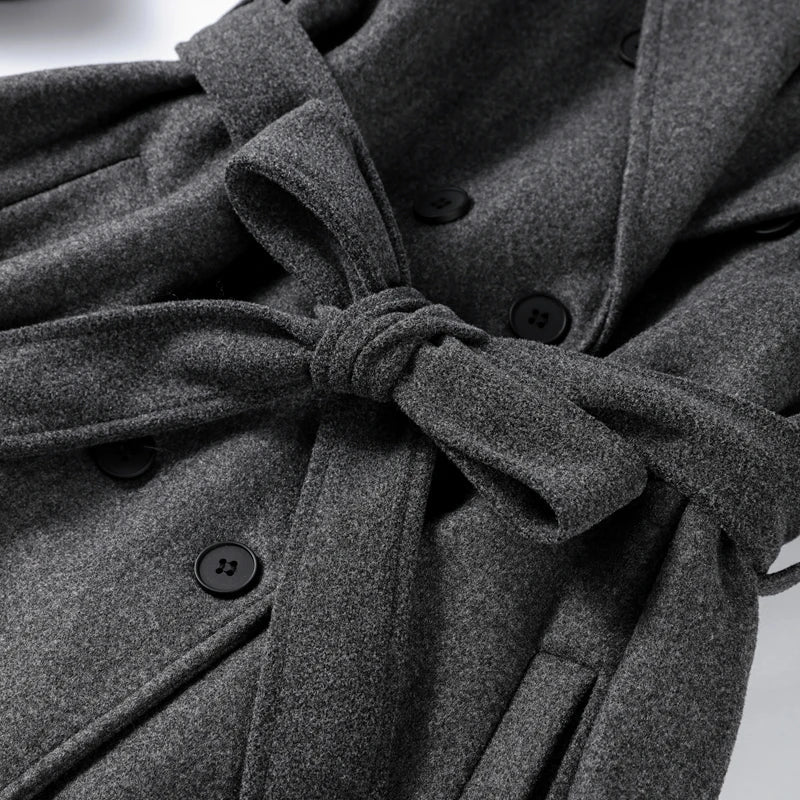 Elise Mode Dames Oversized Wollen Winterjas
